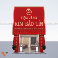 Thiết kế tiệm vàng Kim Bảo Tín gỗ tự nhiên sang trọng 